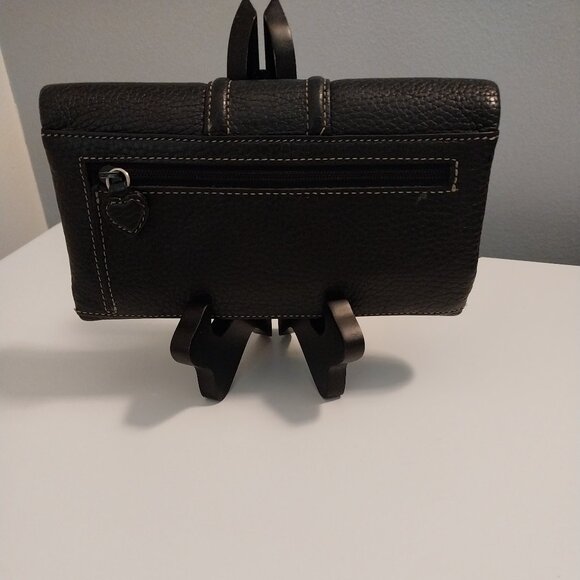 💗Brighton Black Pebbled Leather Wallet  7x4 "Songbird" EXC💗 - Picture 2 of 5
